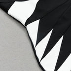 Off Shoulder Black White Bandage Dress H6240