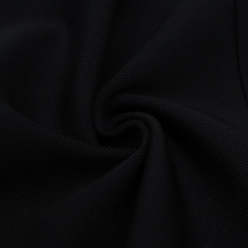 Off Shoulder Black White Bandage Dress H6240