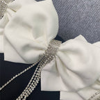 Off-Shoulder Bow Beaded Mermaid Dress H6388