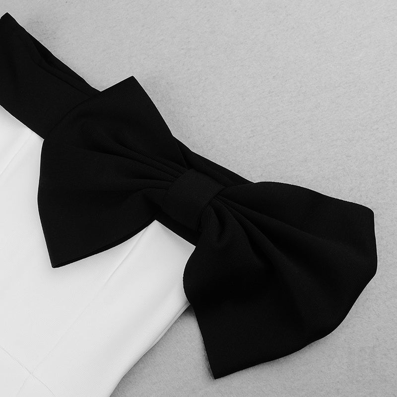 Off-Shoulder Bow Midi Dress H3840