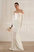 Off-Shoulder Cowl Neck Mermaid Gown H6692