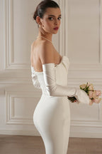 Off-Shoulder Cowl Neck Mermaid Gown H6692