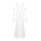 Off-Shoulder Cowl Neck Mermaid Gown H6692