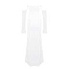 Off-Shoulder Cowl Neck Mermaid Gown H6692