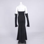 Off-Shoulder Cowl Neck Mermaid Gown H6692