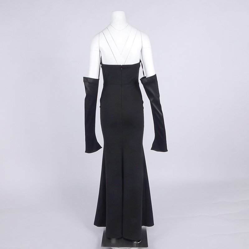 Off-Shoulder Cowl Neck Mermaid Gown H6692