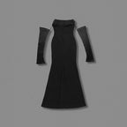 Off-Shoulder Cowl Neck Mermaid Gown H6692