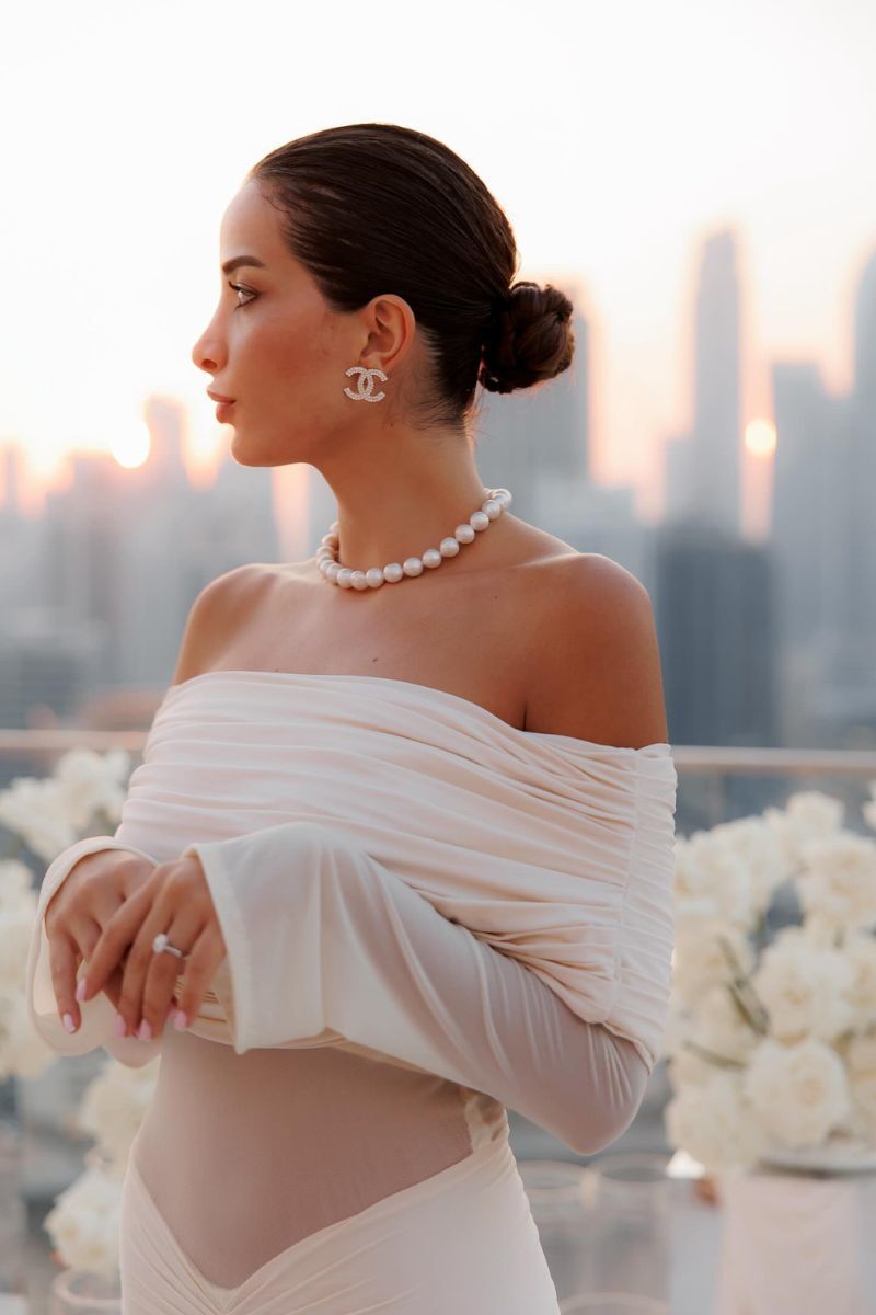 Off-Shoulder Draped Mermaid Gown H7149