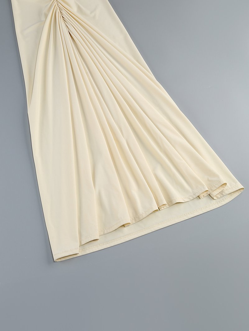 Off-Shoulder Draped Mermaid Gown H7149