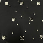 Off-Shoulder Embellished Black Midi Dress H6534