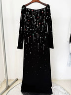 Off Shoulder Embellished Maxi Dress H6582