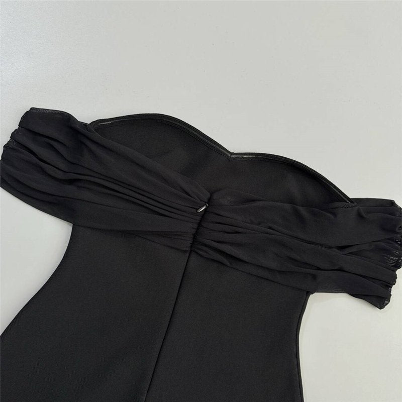 Off Shoulder Embellished Midi Dress H6648