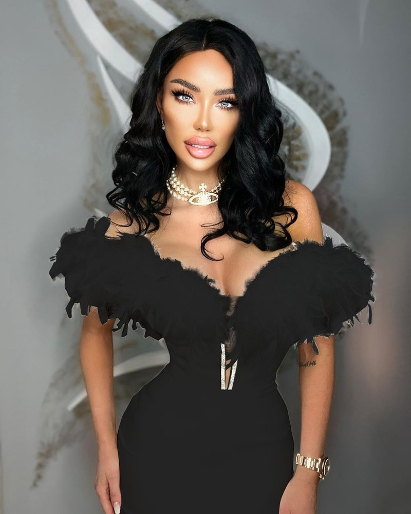 Off Shoulder Feather Pink Bandage Dress H6018