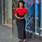 Off Shoulder Floral Mermaid Gown H6370