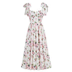 Off Shoulder Floral Midi Dress H6222