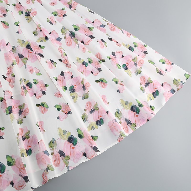 Off Shoulder Floral Midi Dress H6222