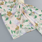 Off Shoulder Floral Wrap Dress H6354