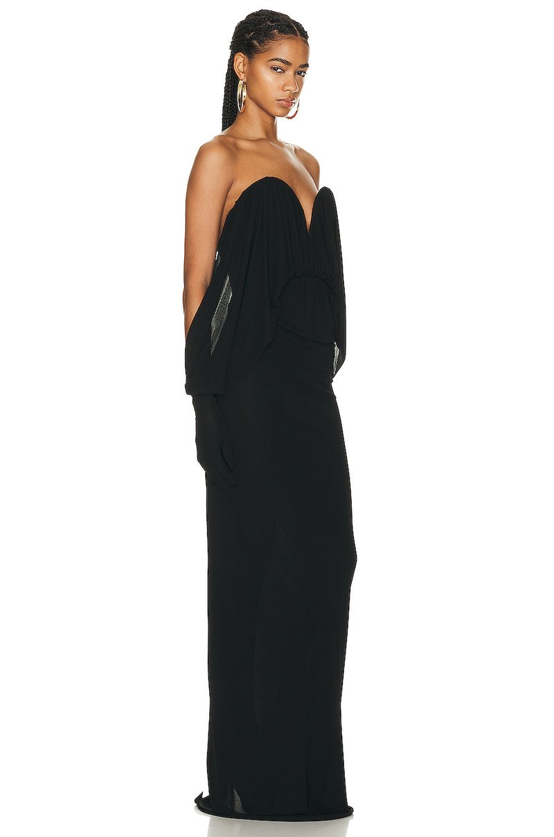 Off-Shoulder Flutter Sleeve Gown H5973