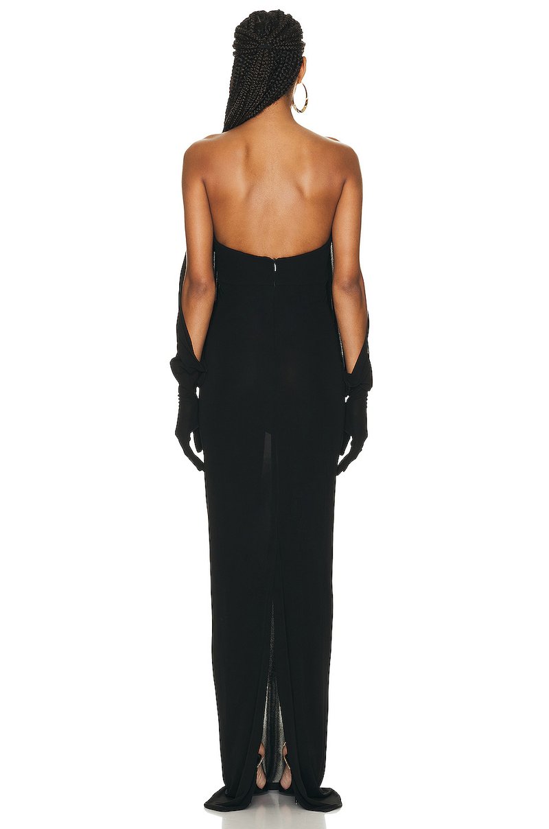 Off-Shoulder Flutter Sleeve Gown H5973