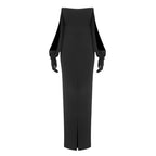 Off-Shoulder Flutter Sleeve Gown H5973