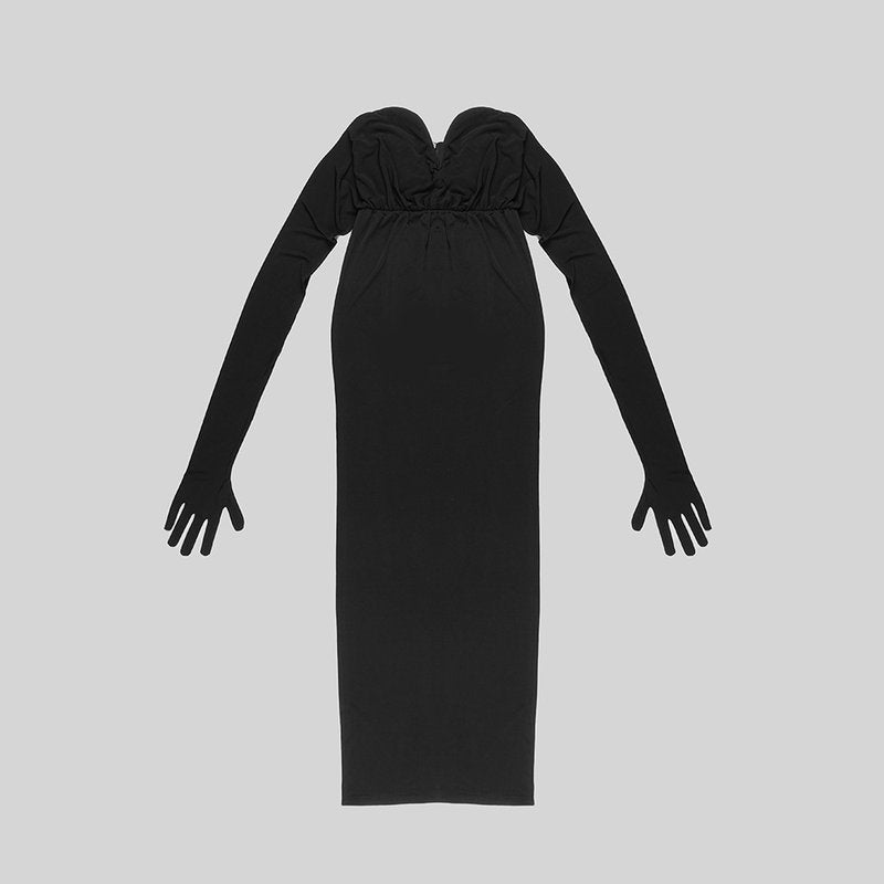 Off-Shoulder Flutter Sleeve Gown H5973
