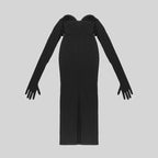 Off-Shoulder Flutter Sleeve Gown H5973