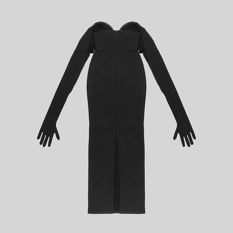 Off-Shoulder Flutter Sleeve Gown H5973