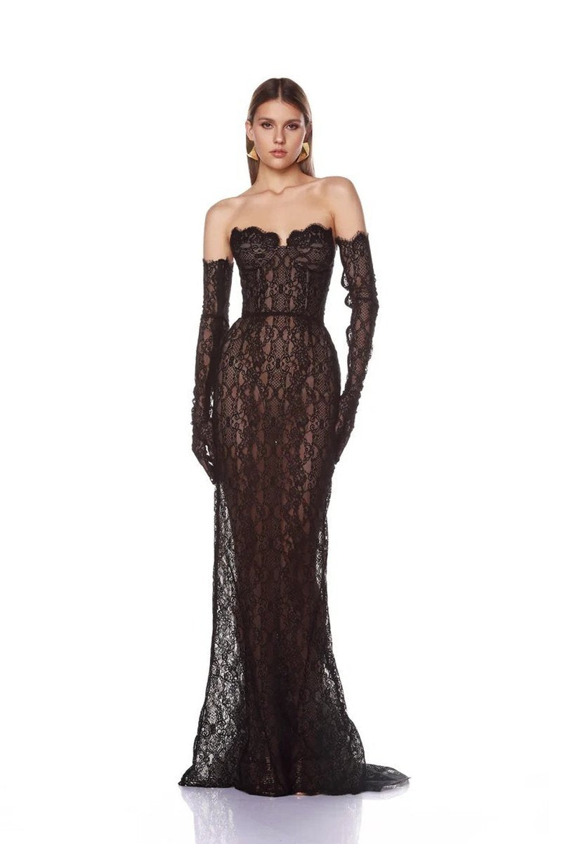 Off Shoulder Lace Mermaid Gown H6894