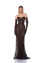 Off Shoulder Lace Mermaid Gown H6894