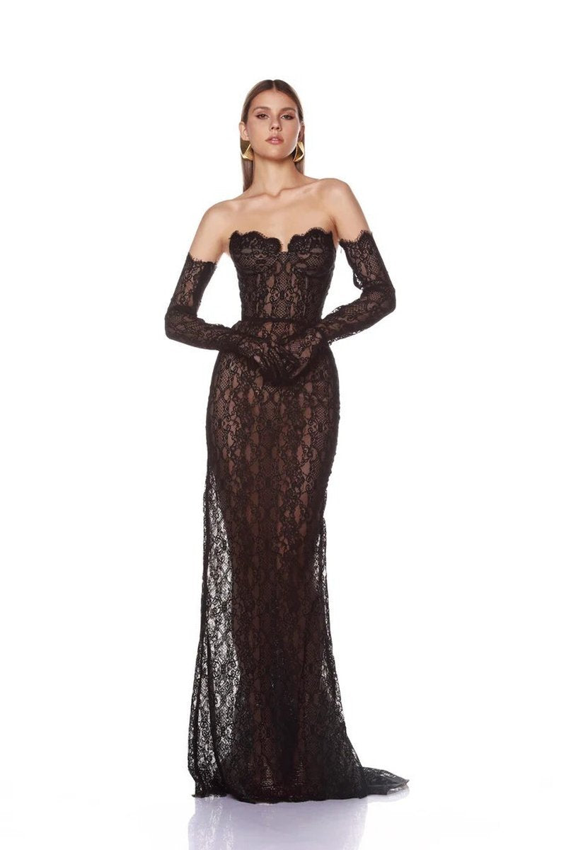 Off Shoulder Lace Mermaid Gown H6894