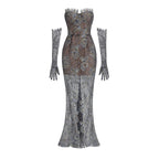 Off Shoulder Lace Mermaid Gown H6894