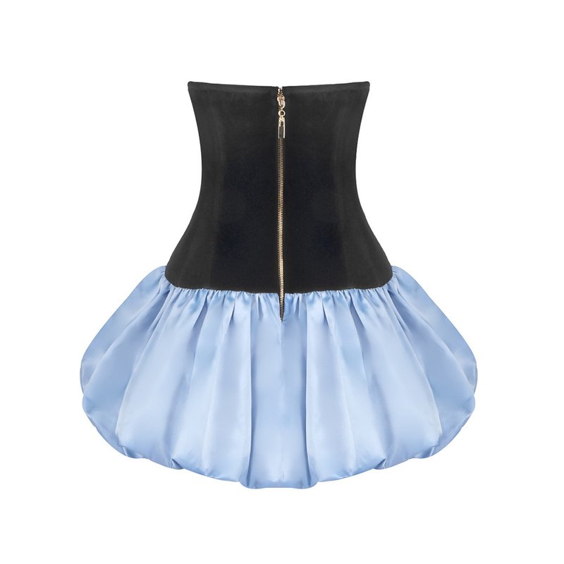 Off-Shoulder Pearl Embellished Mini Dress H6718