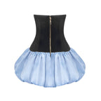 Off-Shoulder Pearl Embellished Mini Dress H6718