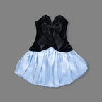 Off-Shoulder Pearl Embellished Mini Dress H6718