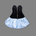 Off-Shoulder Pearl Embellished Mini Dress H6718