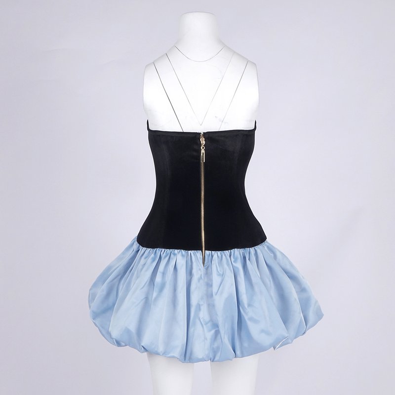 Off-Shoulder Pearl Embellished Mini Dress H6718