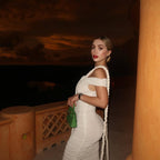 Off-Shoulder Ruched Maxi Dress H6488
