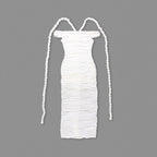 Off-Shoulder Ruched Maxi Dress H6488