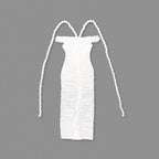 Off-Shoulder Ruched Maxi Dress H6488