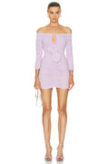 Off Shoulder Ruched Mini Dress H5968
