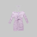 Off Shoulder Ruched Mini Dress H5968