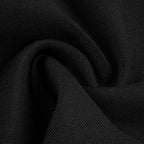Off Shoulder Ruffle Black Bandage Dress H5998