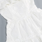 Off Shoulder Ruffle Embroidered Midi Dress H6346