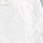 Off Shoulder Ruffle Embroidered Midi Dress H6346