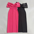 Off-Shoulder Ruffle Mermaid Dress H6824