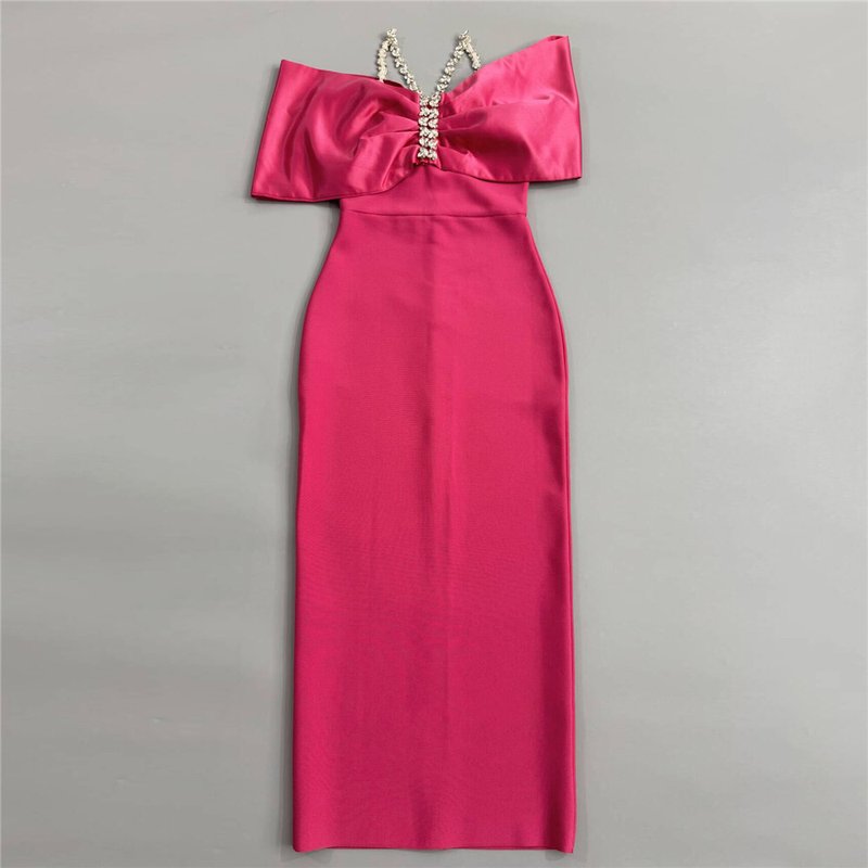 Off-Shoulder Ruffle Mermaid Dress H6824