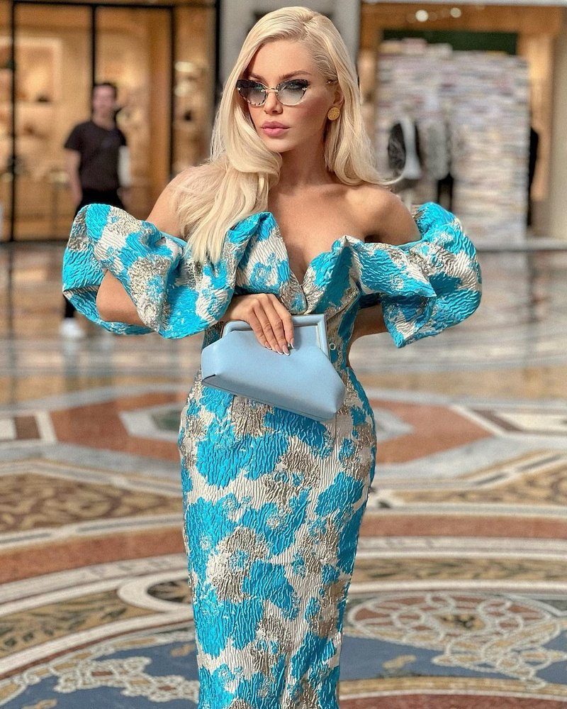 Off Shoulder Ruffle Midi Dress H4856