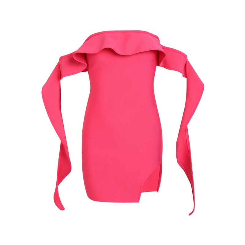 Off Shoulder Ruffle Mini Dress H6160
