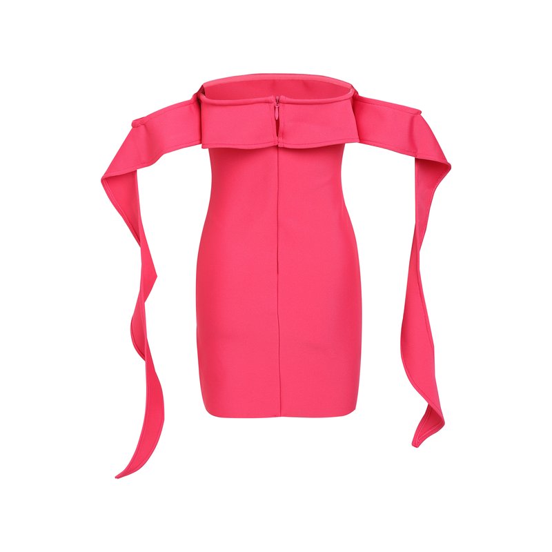 Off Shoulder Ruffle Mini Dress H6160