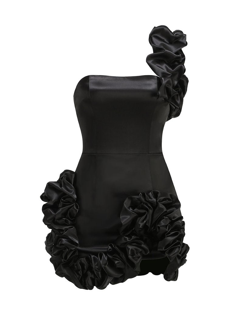 Off Shoulder Ruffle Mini Dress H6328